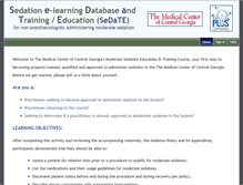 Tablet Screenshot of mccg.sedationelearning.com